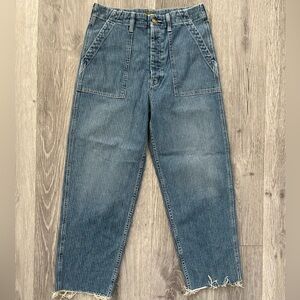 Mother private flood stripe denim 27 $268